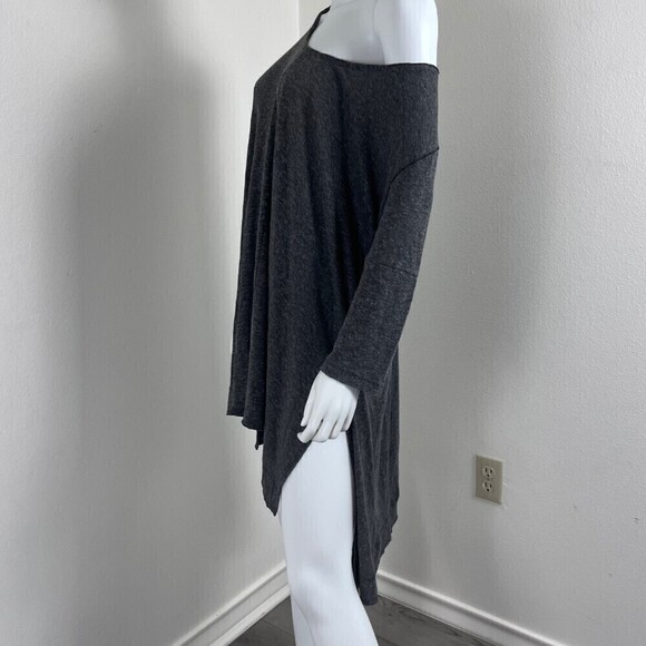 Free People Size M Oversize Pullover Tunic Blouse High Low Top Loungewear Casual - Picture 8 of 9